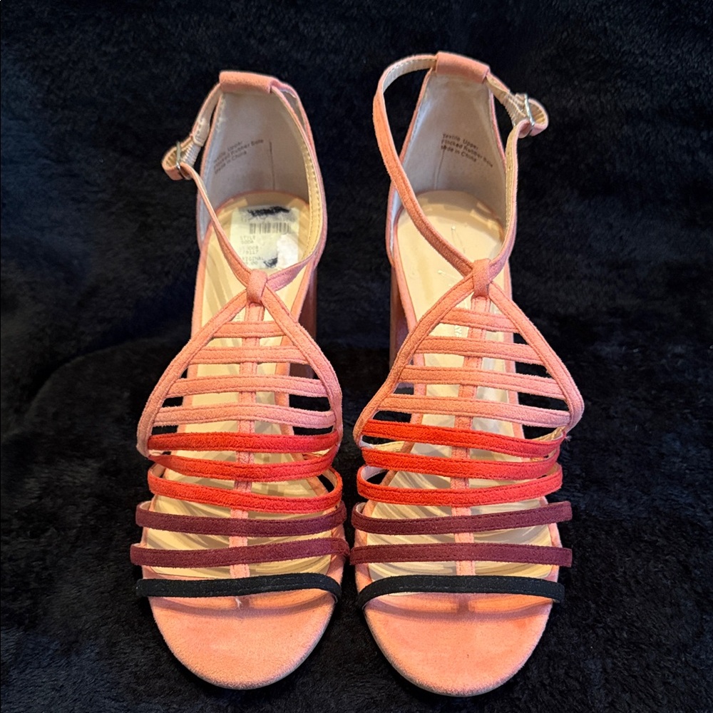 Elegant Multicolor Strappy Heels
